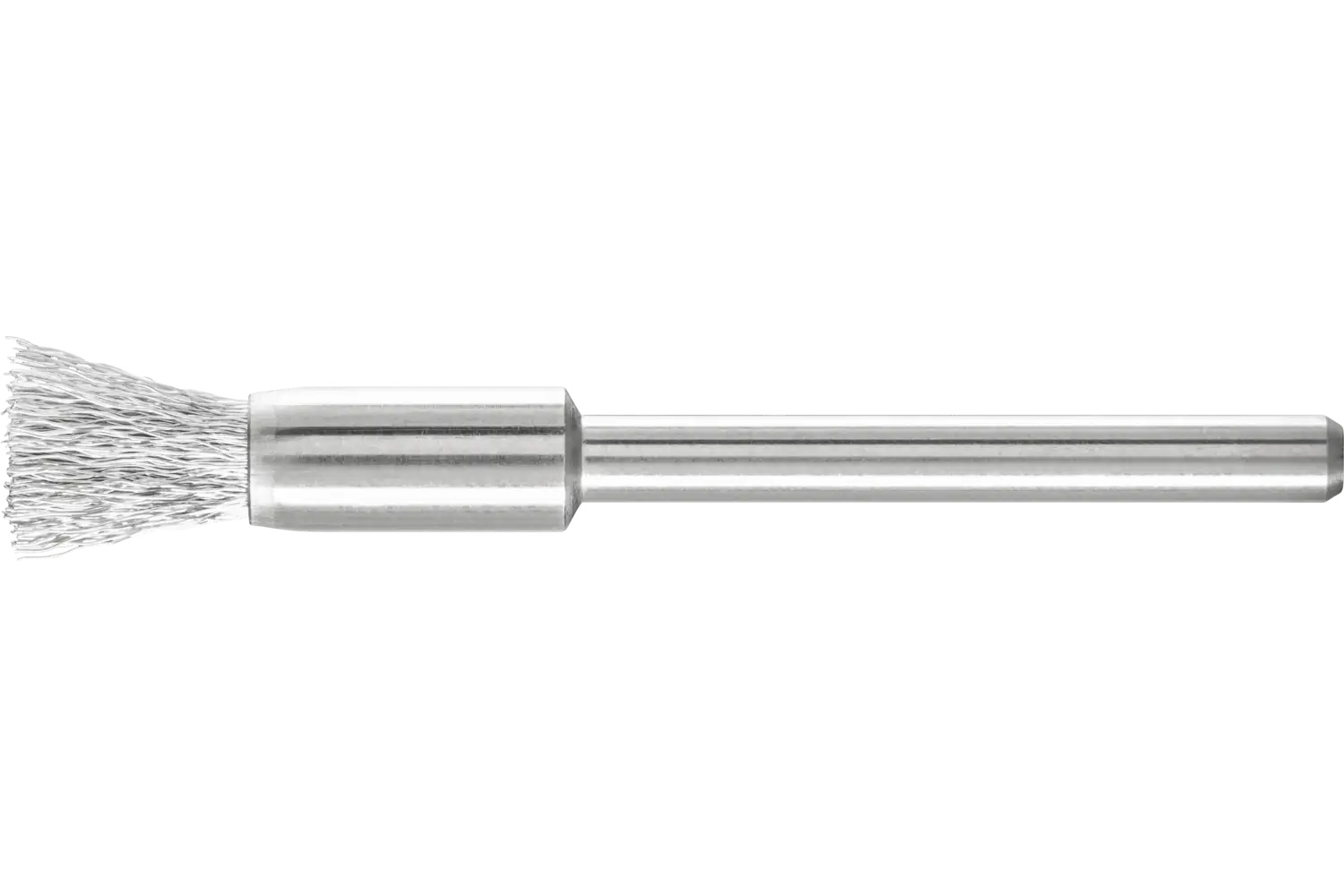 Picture of Pferd Miniature End Brush 1/4" Dia. .005 Carbon Steel 1/8" Stem